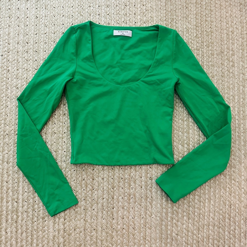 Babaton Contour Green Long Sleeve Top